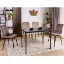 Стол обеденный SIGNAL MARIO эффект черного мрамора/черный 100/60